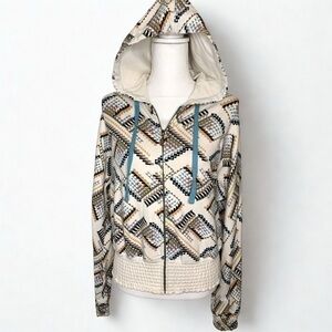 Vans Long Sleeve Boho Aztec Print Zip Up  Hoody Women Size Large